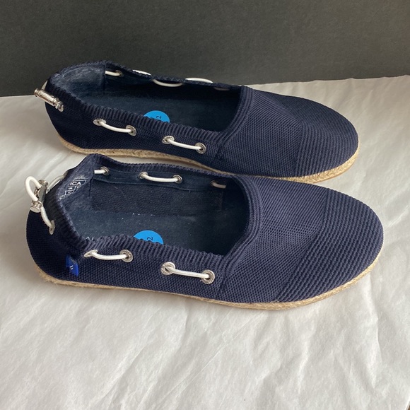 Nautica Navy Blue Knit Espadrilles Flats - Picture 3 of 10